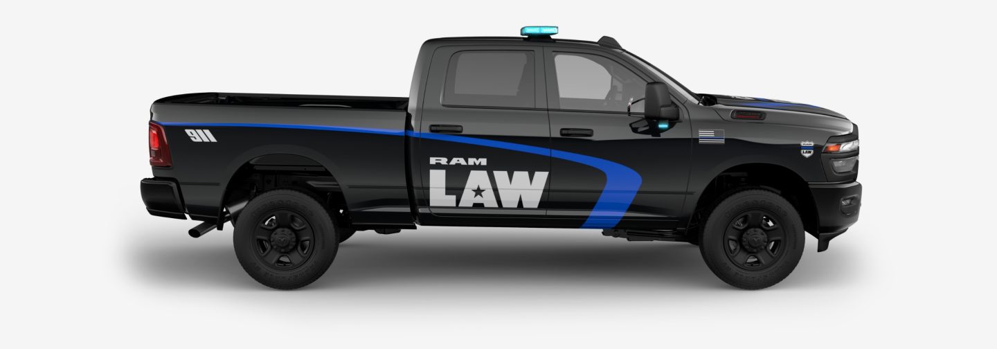 A passenger-side profile of the 2027 Ram 2500 HD Emergency Response Vehicle.
