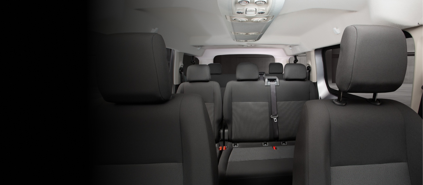 The three rows of seats in the 2027 Ram ProMaster City Passenger Van.